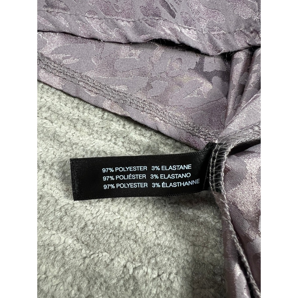 BCBGMAXAZRIA Pajama Set Womens Medium Mauve Leopard Satin Jacquard 2pc Lounge - Picture 6 of 16